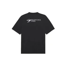 Maglietta unisex SS21 con stampa aziendale, girocollo e maniche corte, nera 612966TKV861070 Maglietta unisex SS21 con stampa aziendale, girocollo e maniche corte, nera 612966TKV861070