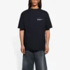 Maglietta unisex SS21 con stampa aziendale, girocollo e maniche corte, nera 612966TKV861070