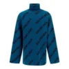 Maglione a collo alto con logo su tutta la superficie “Petrol Blue” 657402T15672470