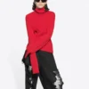 Maglione a collo alto FREE con stampa a coste “Red” 662722T32106167