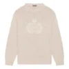 Maglione a collo rotondo in maglia con logo BB Laurel Crown “Beige” 664369T32119028