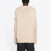 Maglione a collo rotondo in maglia con logo BB Laurel Crown “Beige” 664369T32119028