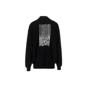 Maglione a girocollo con codice a barre “Black” 652981TKVE61070