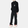Maglione a girocollo con codice a barre “Black” 652981TKVE61070