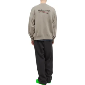 Maglione a girocollo per Political Campaign “Khaki” 695827T32385963