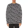 Maglione Balenciaga Paris con intarsio su tutta la superficie “Black White” 599826T31701070