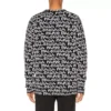 Maglione Balenciaga Paris con intarsio su tutta la superficie “Black White” 599826T31701070