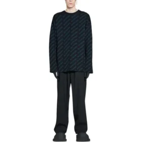 Maglione con logo all-over “Dark Blue Green” 736247T32334301