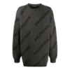 Maglione con logo in maglia intarsiata “Grey” 625970T31781262