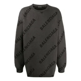 Maglione con logo in maglia intarsiata “Grey” 625970T31781262