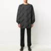 Maglione con logo in maglia intarsiata “Grey” 625970T31781262