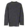 Maglione con logo in maglia intarsiata “Grigio scuro” 623283T15671035