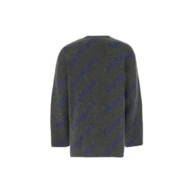 Maglione con logo in maglia intarsiata “Grigio scuro” 623283T15671035