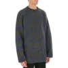 Maglione con logo in maglia intarsiata “Grigio scuro” 623283T15671035