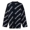 Maglione con logo in maglia intarsiata “Nero” 623283T15674177