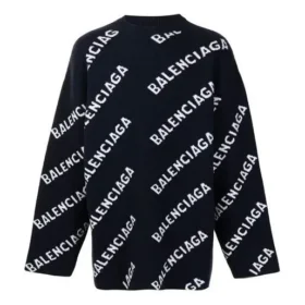 Maglione con logo in maglia intarsiata “Nero” 623283T15674177