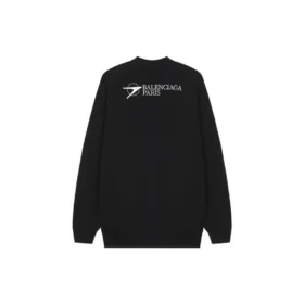 Maglione con logo ricamato, vestibilità media “Nero” 652981TKV871070