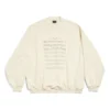 Maglione con logo SS24 e spartito “Beige” 699212TMVO69069