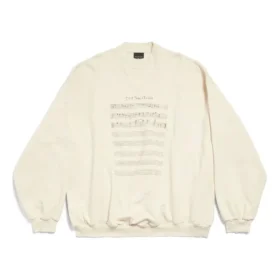 Maglione con logo SS24 e spartito “Beige” 699212TMVO69069