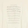 Maglione con logo SS24 e spartito “Beige” 699212TMVO69069