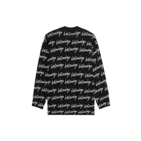 Maglione con logo su tutta la superficie “Black” 625984T31841070