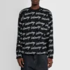 Maglione con logo su tutta la superficie “Black” 625984T31841070