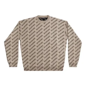 Maglione con mini logo su tutta la superficie “Beige” 736247T32339977