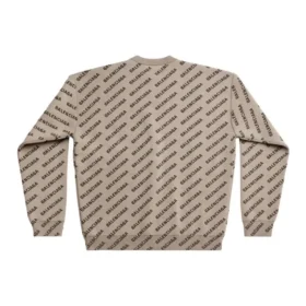 Maglione con mini logo su tutta la superficie “Beige” 736247T32339977