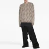 Maglione con mini logo su tutta la superficie “Beige” 736247T32339977