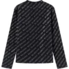 Maglione corto con motivo all-over “Black” 730402TNVQ91073