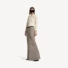 Maglione da donna a girocollo color crema