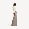 Maglione da donna a girocollo color crema