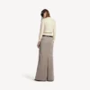 Maglione da donna a girocollo color crema