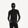 Maglione da donna con zip, nero