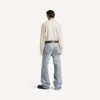 Maglione da uomo a girocollo color crema