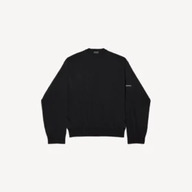 Maglione da uomo a girocollo nero