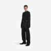 Maglione da uomo a girocollo nero