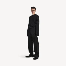 Maglione da uomo a girocollo nero
