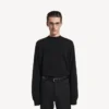 Maglione da uomo a girocollo nero