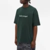 Maglione da uomo Balenciaga con stampa alfabetica, collo rotondo e maniche corte, verde 612966TIV543011