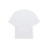 Maglione da uomo Balenciaga con stampa “Word”, collo rotondo e maniche corte, bianco 641614TJVI39040