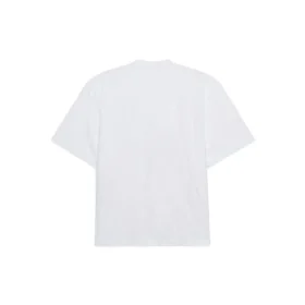 Maglione da uomo Balenciaga con stampa “Word”, collo rotondo e maniche corte, bianco 641614TJVI39040 Maglione da uomo Balenciaga con stampa “Word”, collo rotondo e maniche corte, bianco 641614TJVI39040