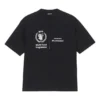 Maglione da uomo Balenciaga x WFP 1ª generazione con stampa logo, collo rotondo e maniche corte, nero 612966THV841000