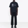 Maglione da uomo Balenciaga x WFP 1ª generazione con stampa logo, collo rotondo e maniche corte, nero 612966THV841000