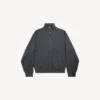 Maglione da uomo con mezza zip in grigio