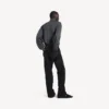 Maglione da uomo con mezza zip in grigio