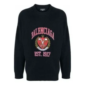 Maglione girocollo con logo College Est. 1917 “Black” 675267T32178065