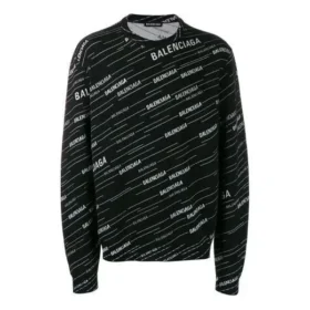 Maglione girocollo con logo jacquard “Black” 555381T15241070