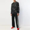 Maglione girocollo con logo jacquard “Black” 555381T15241070