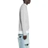 Maglione girocollo con logo su tutta la superficie “Light Grey White” 702952T32331461